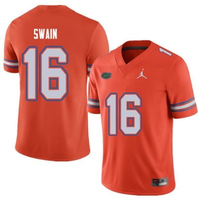 Men's Florida Gators #16 Freddie Swain NCAA Jordan Brand Orange Authentic Stitched College Football Jersey ZXC0262BD